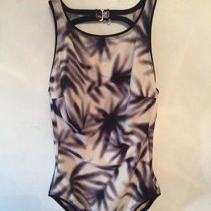 @Sea palm tree one-piece swimsuit w/ exposed back